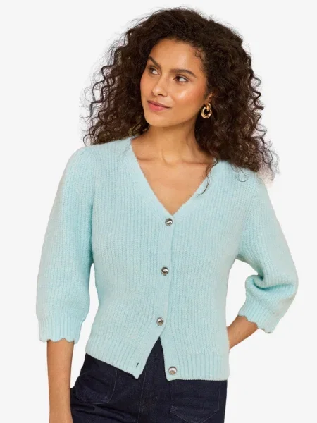 Love & roses Geacă tricotată mentă verde