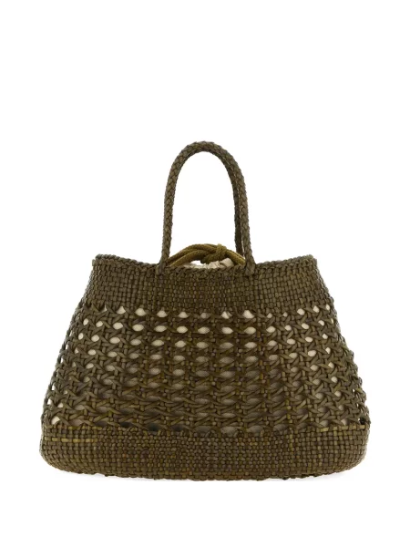 Geantă shopper Dragon Diffusion din piele verde
