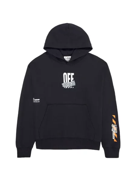 Hanorac cu glugă L/ab C/o Off-white cu imagine alb