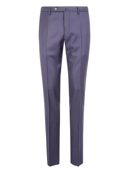 Pantaloni Incotex de lână fără toc albastru