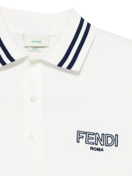 Koszulka polo dziecięca Fendi biała