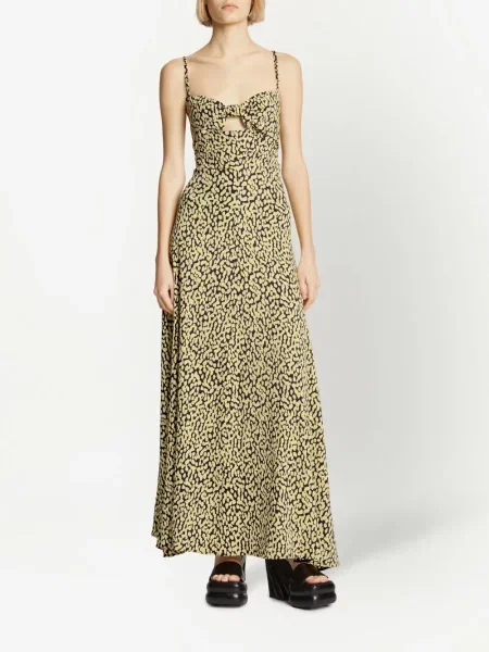 Raštuotas kostiumas suknele Proenza Schouler leopardinis juoda