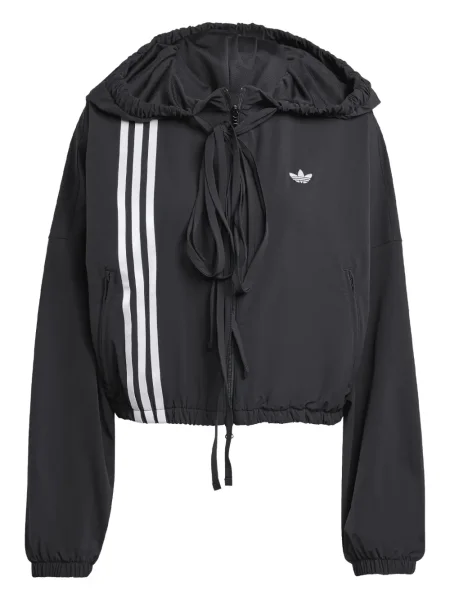 Hanorac cu glugă Adidas de costum maro