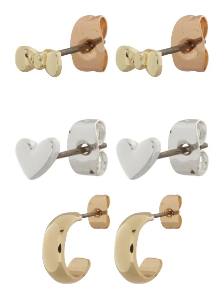 PIECES Cercei PCFUNA / argintiu auriu