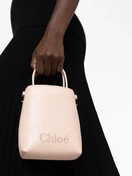 Geantă shopper Chloé roz