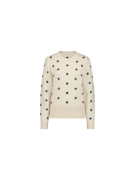 Sweter Fabienne Chapot z nadrukiem beżowy