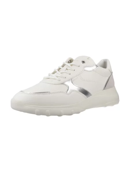 Lniane sneakersy Geox białe