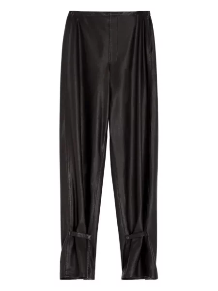 Pantaloni Lemaire din piele negru