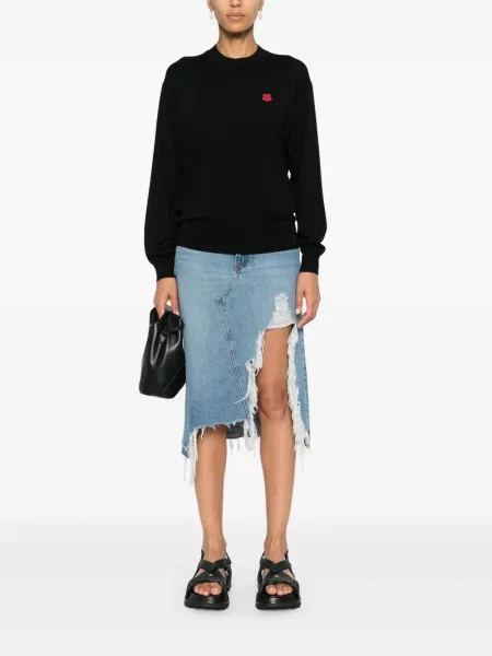 Sweter Kenzo w kwiatki czarny