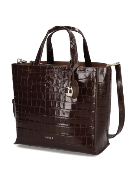 Shopper kabelka Furla hnědá
