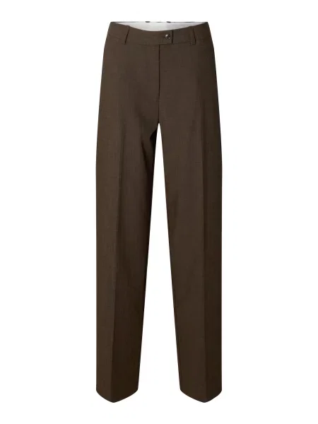 SELECTED Pantaloni cu dungă maro