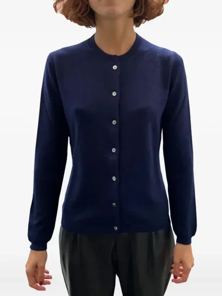 Cardigan La Rose din cașmir albastru