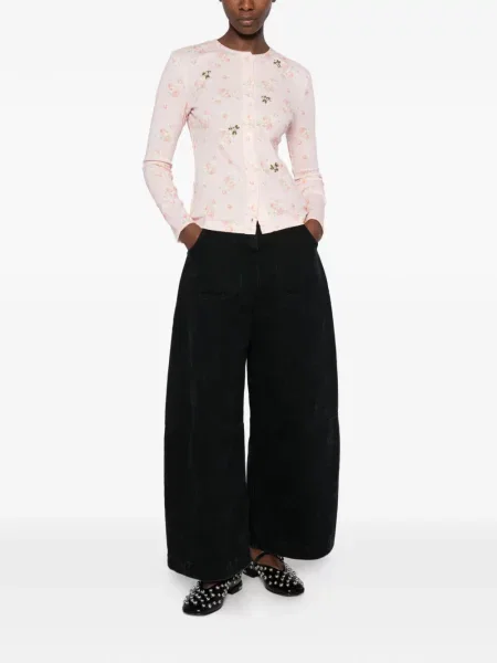 Cardigan Simone Rocha cu model floral cu imagine roz