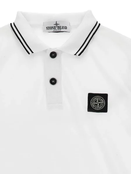 Koszulka polo dziecięca Stone Island biała