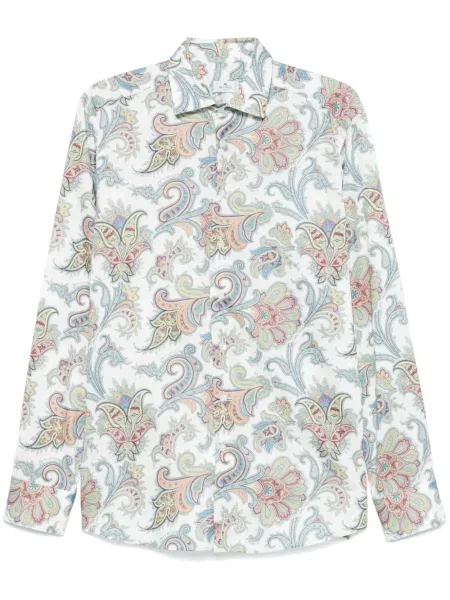 Cămașă Etro cu model paisley alb