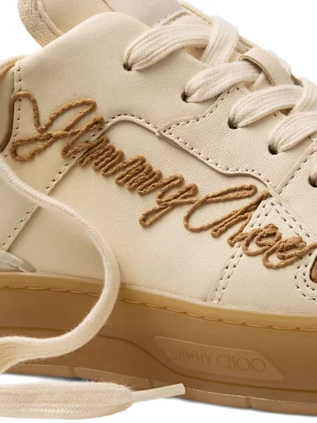 Sneakerși Jimmy Choo cu broderie din piele