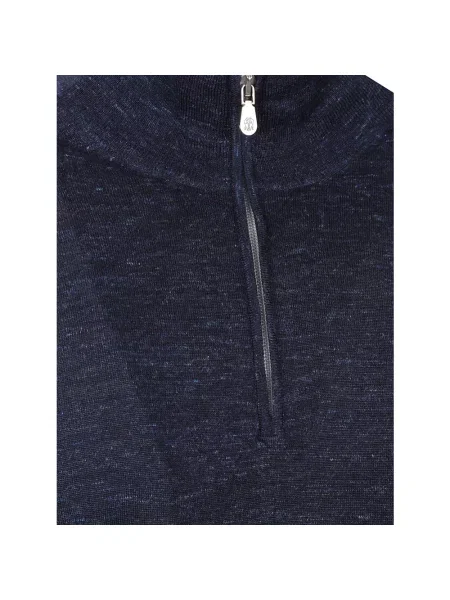 Sweter z golfem Brunello Cucinelli z kaszmiru niebieski