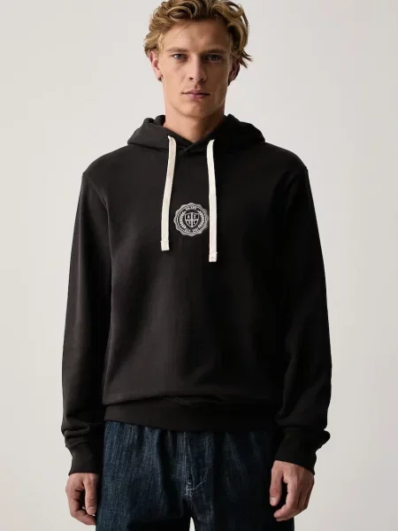 Armani Exchange bluza z kapturem z szara