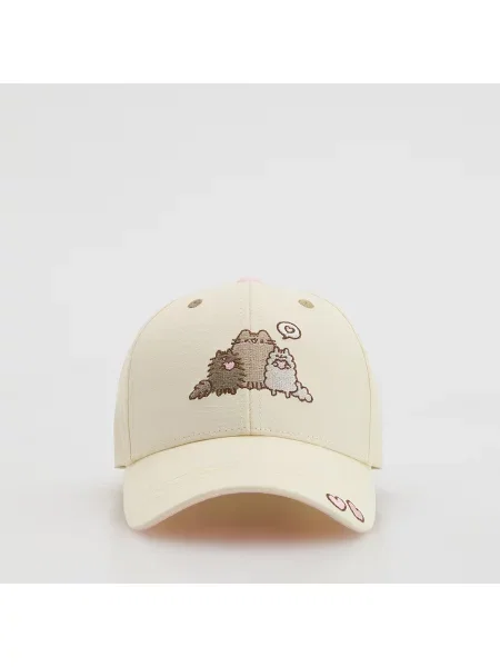 Reserved Kšiltovka Pusheen krémová