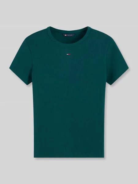 T-shirt o kroju slim fit z mieszanki bawełny Tommy Jeans