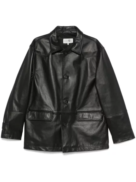 Geanta de piele Mm6 Maison Margiela negru