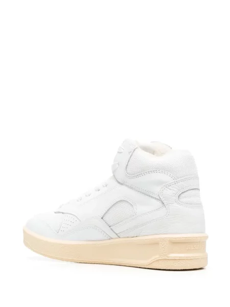 Kožené tenisky Jil Sander bílé