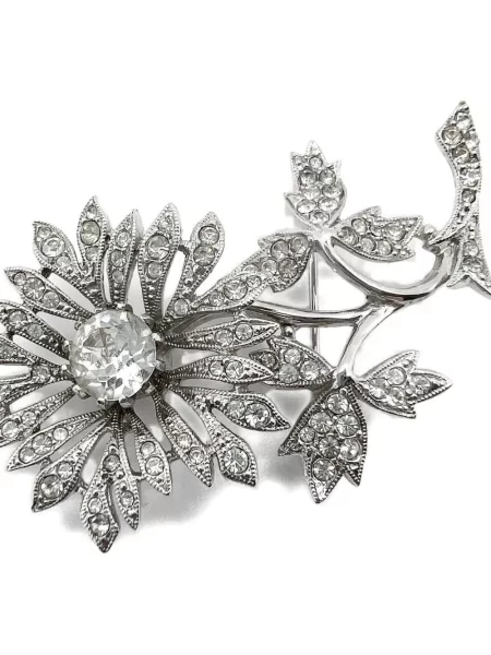 Брошка Jennifer Gibson Jewellery на цветя сребристо
