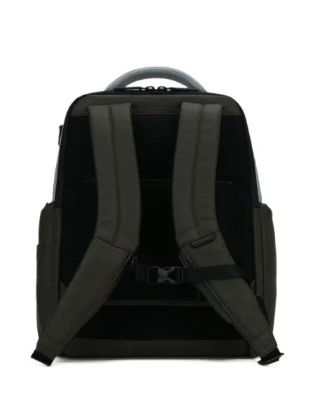 Rucsac Piquadro din piele cu imagine verde