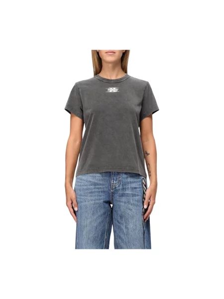 Koszulka Alexander Wang z logo szara