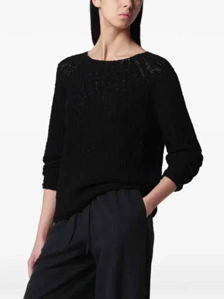 Pulover Dunst cu decolteu rotund negru