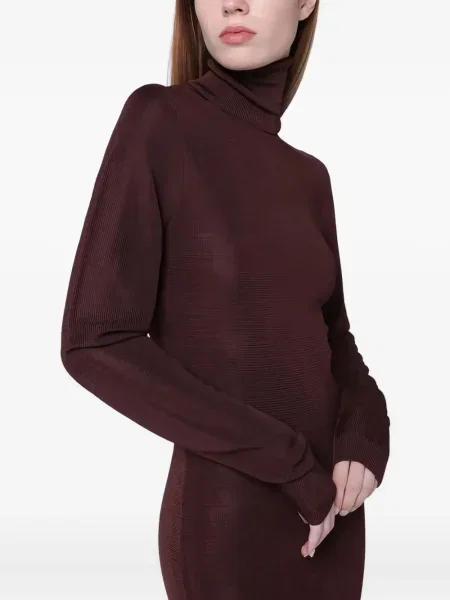 Rochie midi Entire Studios până la genunchi de costum maro