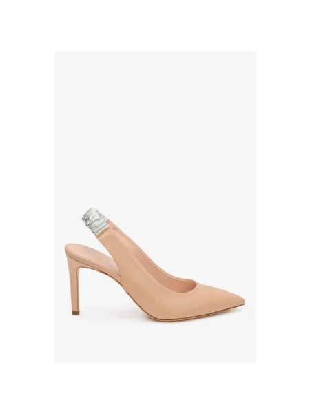 Кожаные босоножки Evaluna бежевые