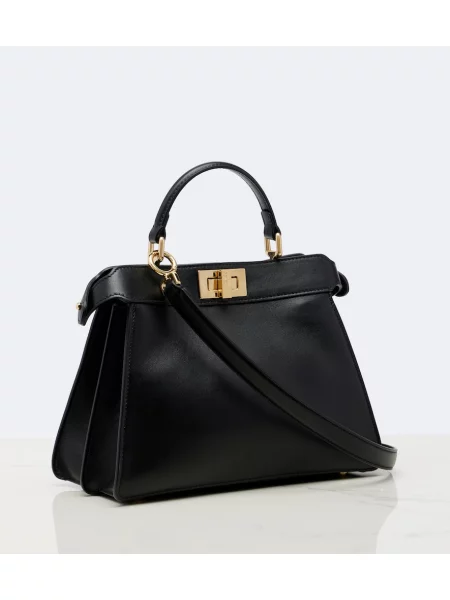 Top Fendi din piele negru