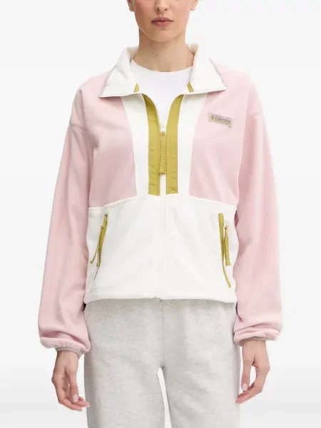 Geacă Columbia Sportswear din fleece roz
