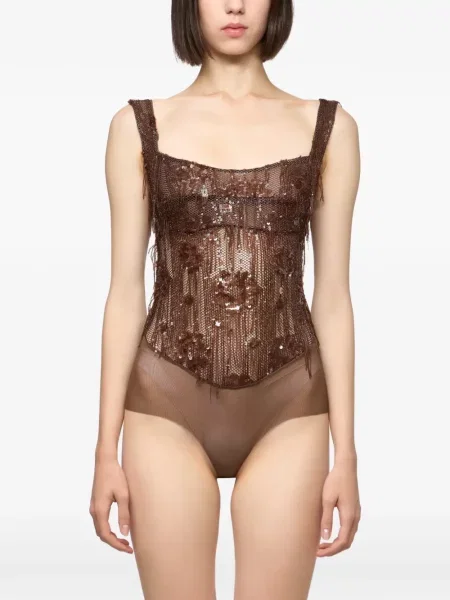 Body Atu Body Couture cu paiete maro