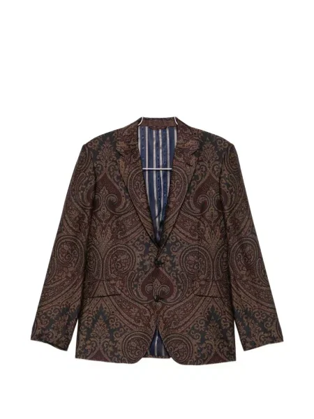 Sacou Etro cu imagine cu model paisley negru