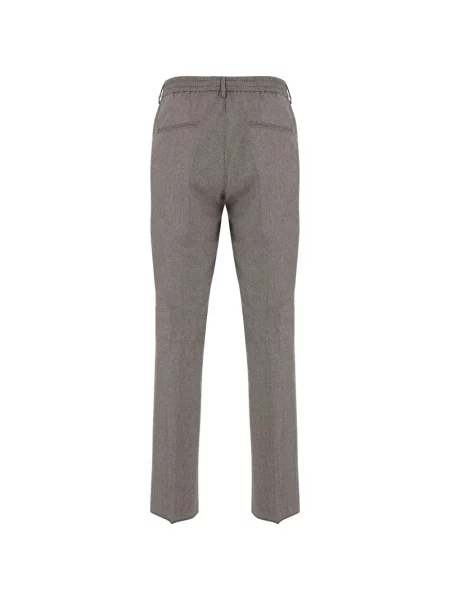Pantaloni Tagliatore cu model pepito cu cordon gri