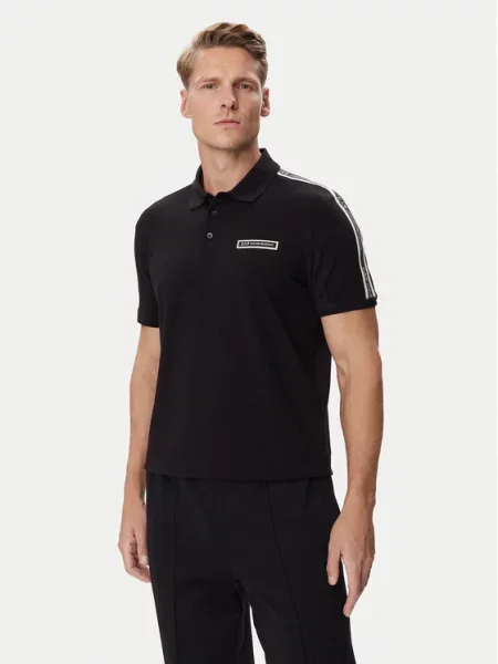 Emporio Armani Tricou polo negru