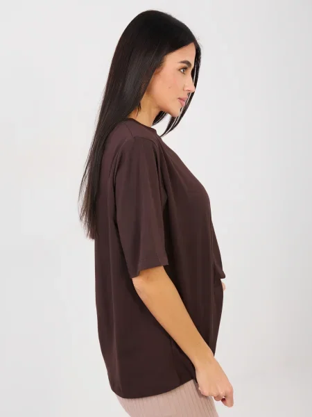 Tricou Rue Paris scurt maro