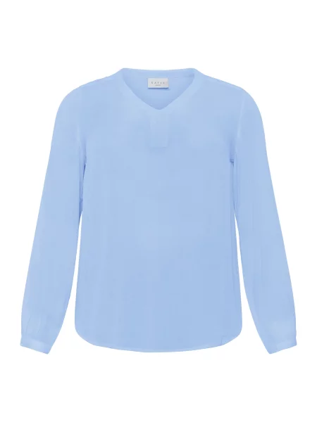 KAFFE CURVE Blúzka KCAmi nebesky modrá
