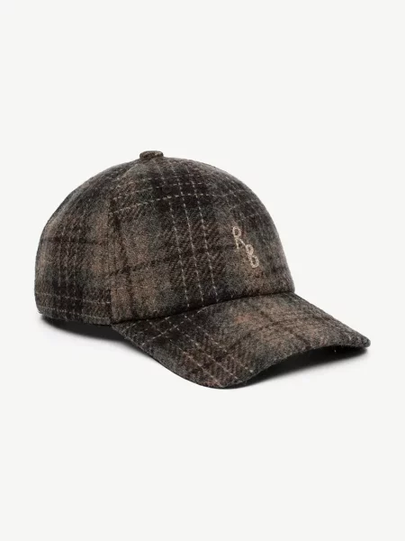 RUSLAN BAGINSKIY șapcă de damă din lână Print Baseball Cap maro