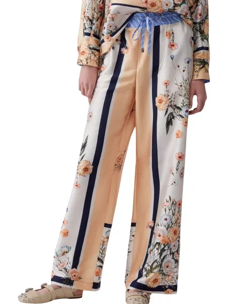 Pantaloni Liu Jo cu model floral albastru
