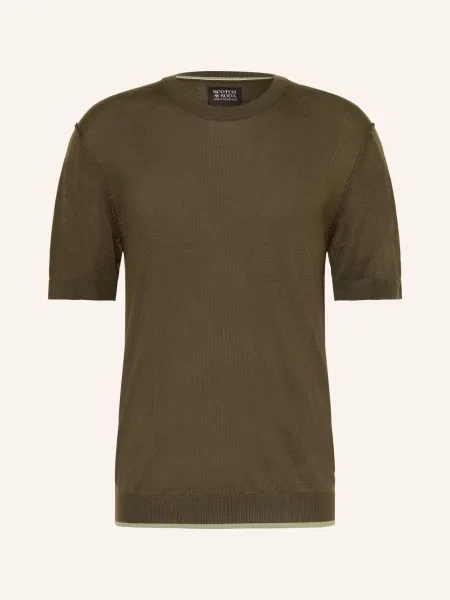 Scotch & Soda Úpletové Tričko tmavě zelená