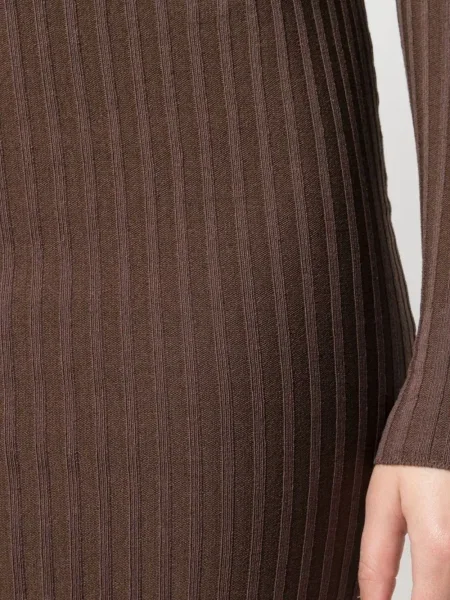 Rochie Andreadamo tricotate de costum maro