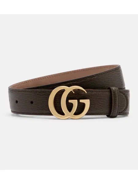 Cu centură curea Gucci din piele maro