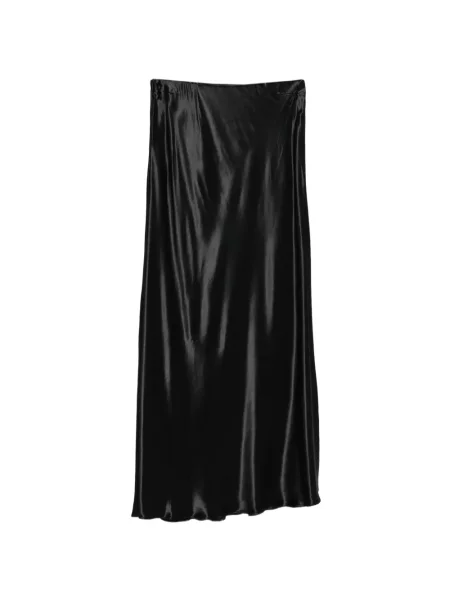 Fustă midi Erika Cavallini din satin negru