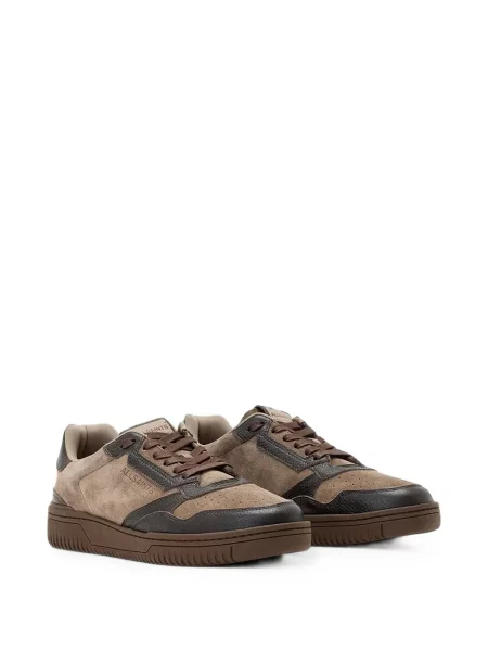 Sneakerși Allsaints din piele de căprioară maro