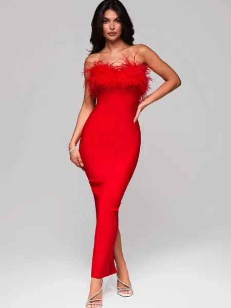 Rochie de seară Edoti de costum gri