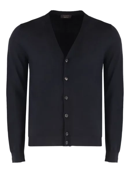 Cardigan Slowear cu decolteu în V albastru