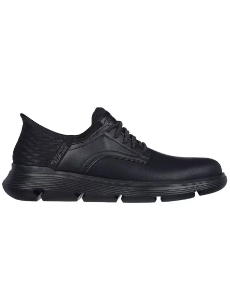 Sneakersy Skechers skórzane biznesowe czarne